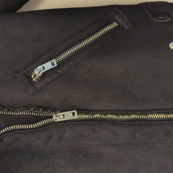 American Eagle Faux Suede Sherpa Jacket, Size XS - Picture 6 of 9